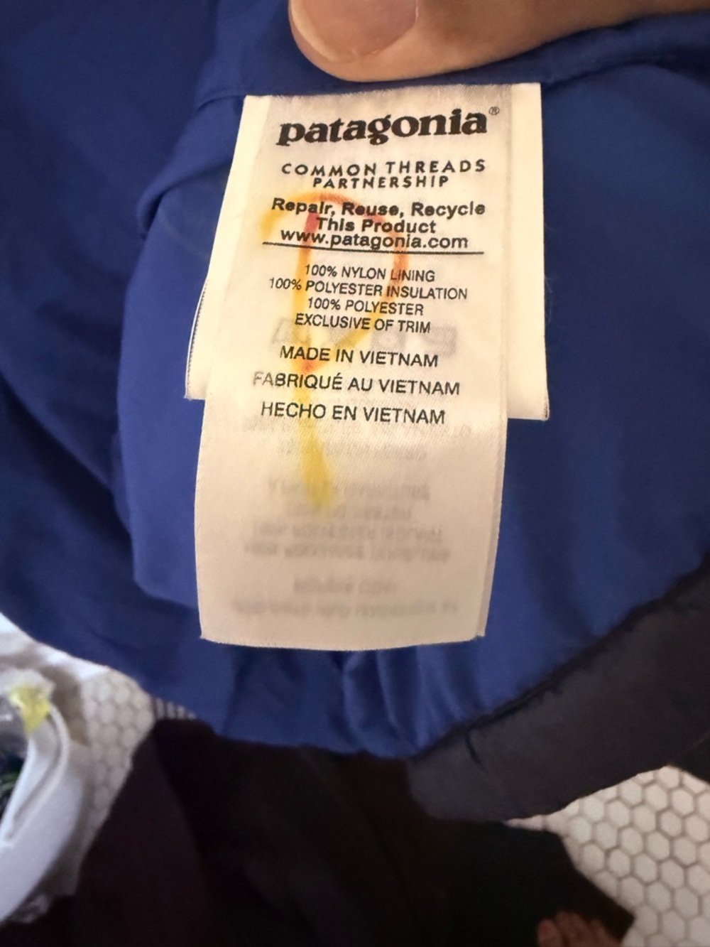 Patagonia Radalie Women's Navy Quilted Long Puffer Coat XL - Picture 12 of 14